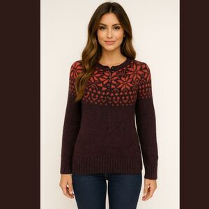 C Wonder Wool Blend Pink Floral Sweater